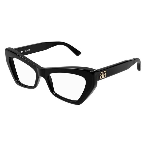 New Authentic  BALENCIAGA Everyday Black Cat Eye BB0296O 001 Glasses Women - Picture 1 of 5